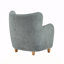 Fauteuil d'appoint incurvé rembourré à oreilles