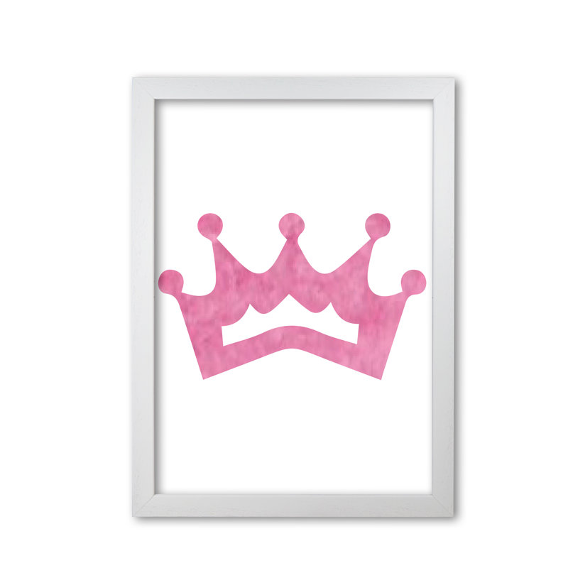 Crown - Painting, 30 cm H x 21 cm W x 5 cm D, White Grain Frame