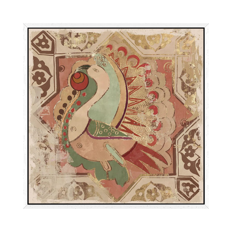Aztec Tile I by Aimee Wilson - Gallery-Wrapped Canvas Giclée on Canvas, 45.72 cm H x 45.72 cm W, White Framed