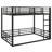 Durable Metal Floor Bunk Bed Frame, Heavy-Duty Noise-Free Design for Kids Teens Adults-1527320011