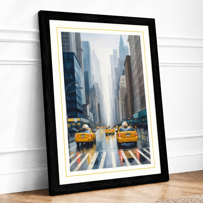 New York Avenue Modern - Print, Black, A4 - 29.7 x 21.0 cm