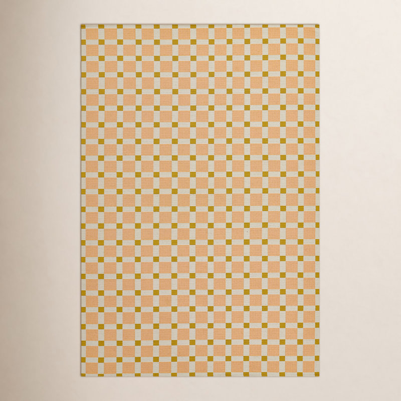 Tapis intérieur / extérieur rose Icon Icon, Rectangle 5 pi 3 po x 7 pi 6 po