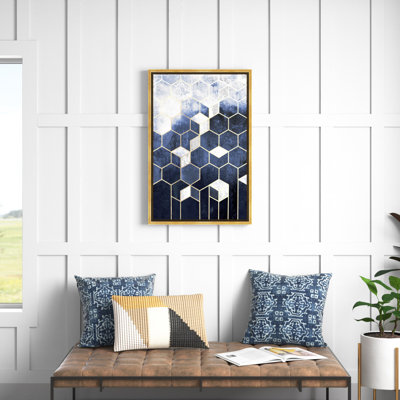 " Abstract Geometic Blues, Modern & Contemporary Blue " by Oliver Gal