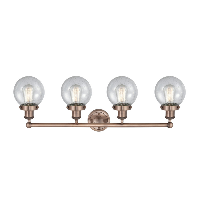 Alphonsa 4 - Light Dimmable Vanity Light, Seedy, Antique Copper