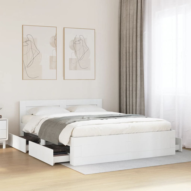 Storage Bed, Kingsize (5'), White