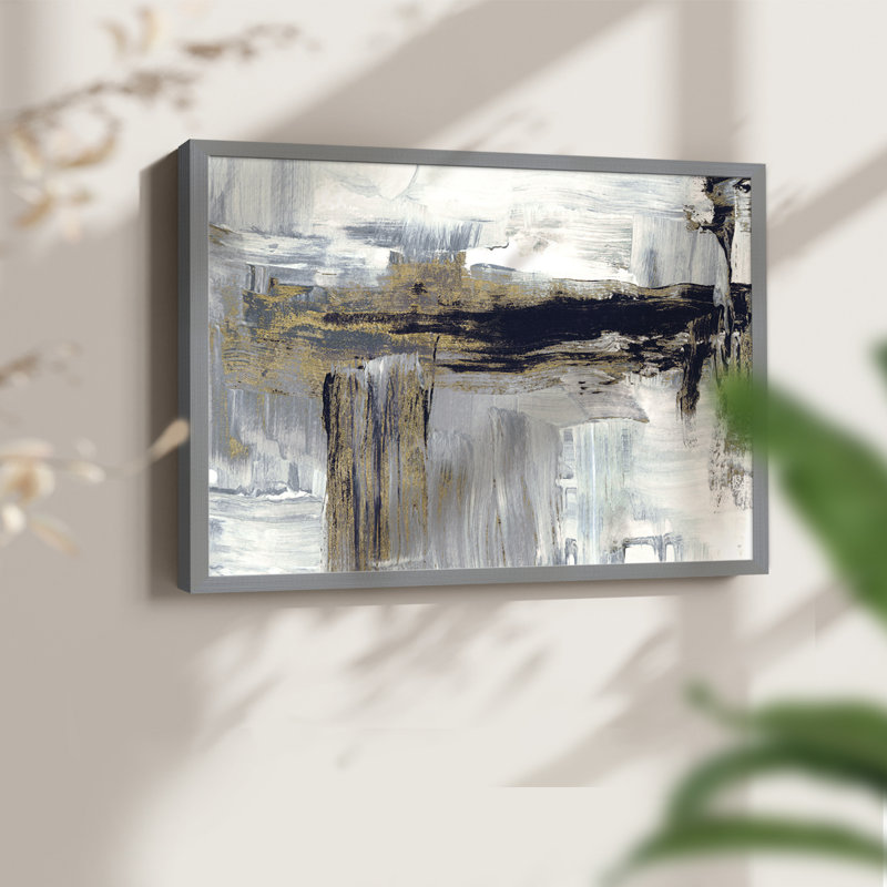 Tranquil Falls -Framed Print - Restickable, Gray, 22" H x 28" W