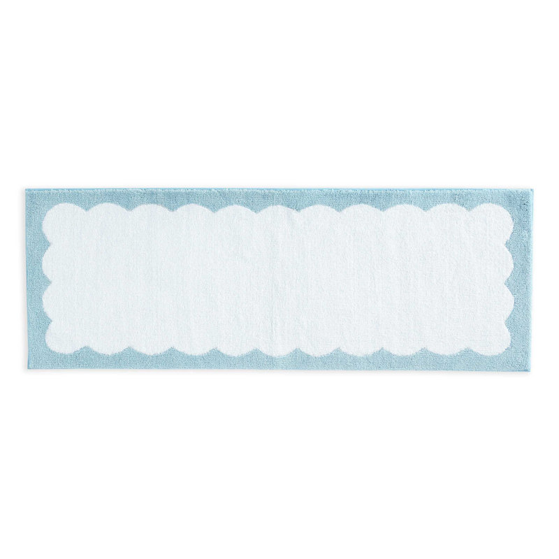 Tapis de bain Martha Stewart Bedford, L 60 po x l 22 po, Bleu