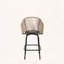 Wicker Bar Stool with Armrests (Set of 4)