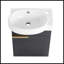 Meuble-lavabo compact à fermeture en douceur avec lavabo, parfait pour les petits espaces et un design élégant