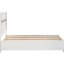 Lit simple simple avec compartiments de rangement, idéal pour la chambre à coucher, finition propre, bois franc asiatique et matériaux principaux en stratifié de papier, utilisation large de 42,81 pouces, offrant une solution peu encombrante,