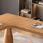 Bureau en bois massif en L Burlywood