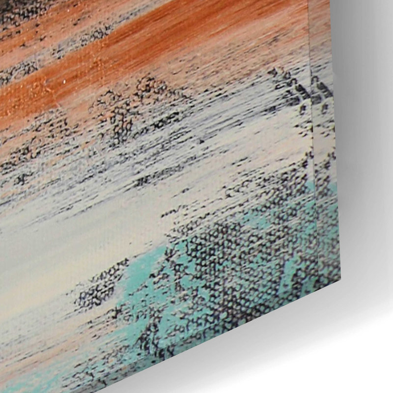 «Warm Sunset» par - Peinture sans cadre, H 12 po x l 12 po x P 0,13 po