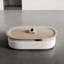 Table basse ovale moderne en bois manufacturé beige