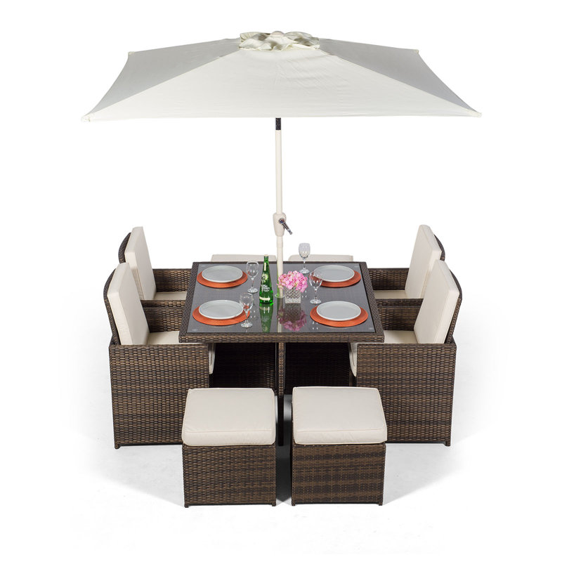 Giardino 4 Seater Dining Set with Upholstery