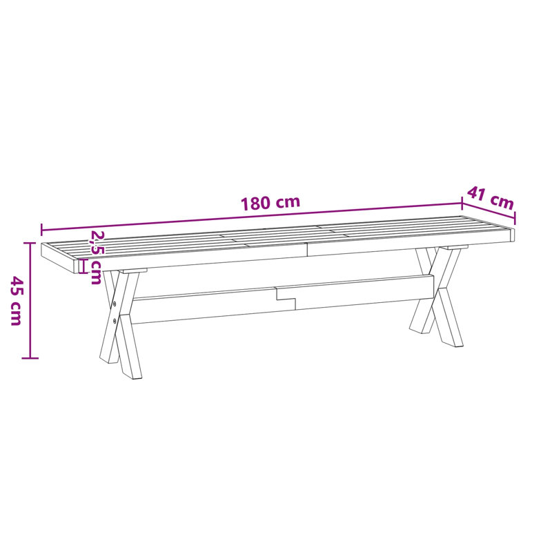 Solid Wood Bench