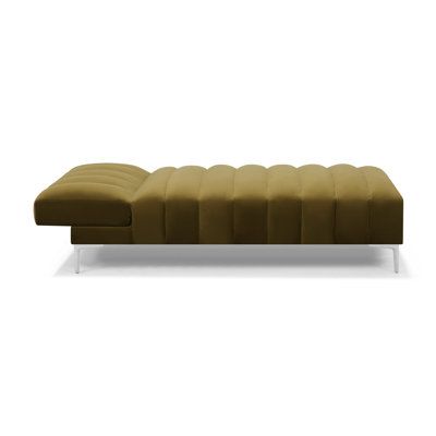 Camille Chaise Longue Daybed in Velvety Fabric