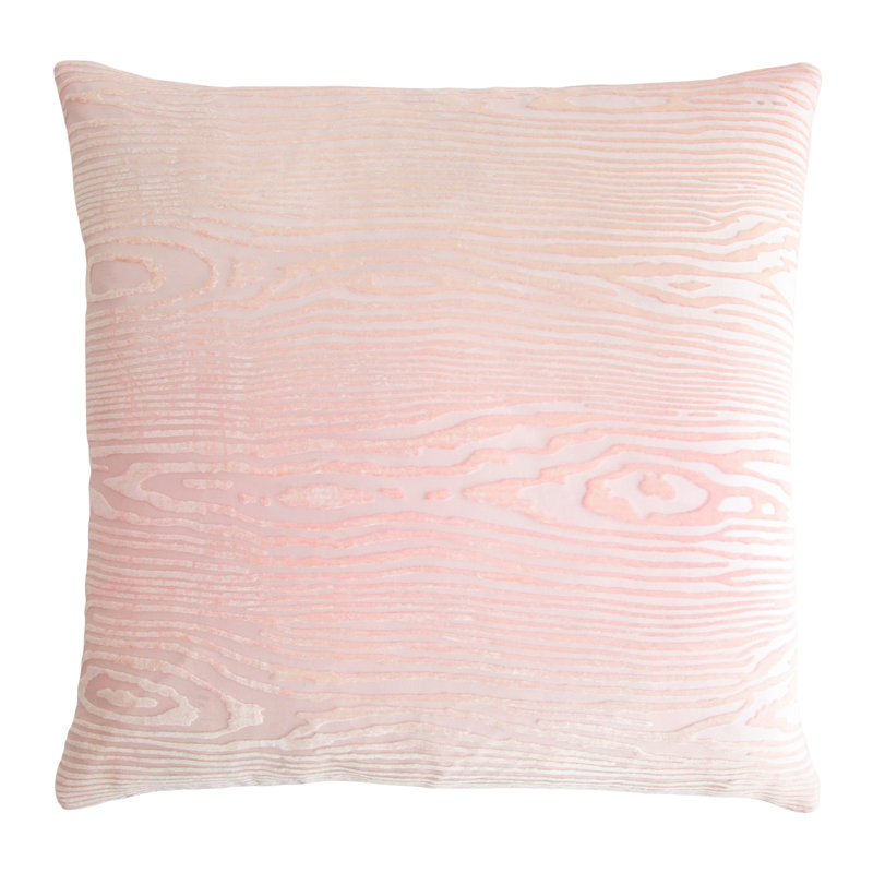 Woodgrain Rectangle Velvet Pillow Cover & Insert, Square 18"H x 18"W, Latte