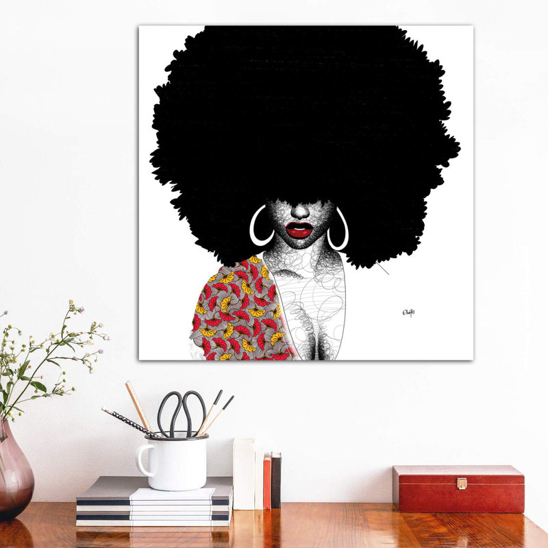 «Uloaku» par Ohab TBJ - impression d'art graphique, Toile tendue, H 26 po x l 26 po x P 1,5 po