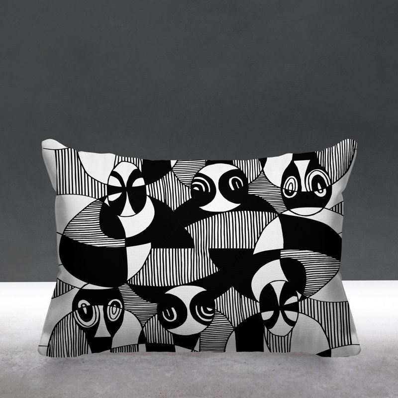 Housse de coussin d'extérieur et insert, Noir
