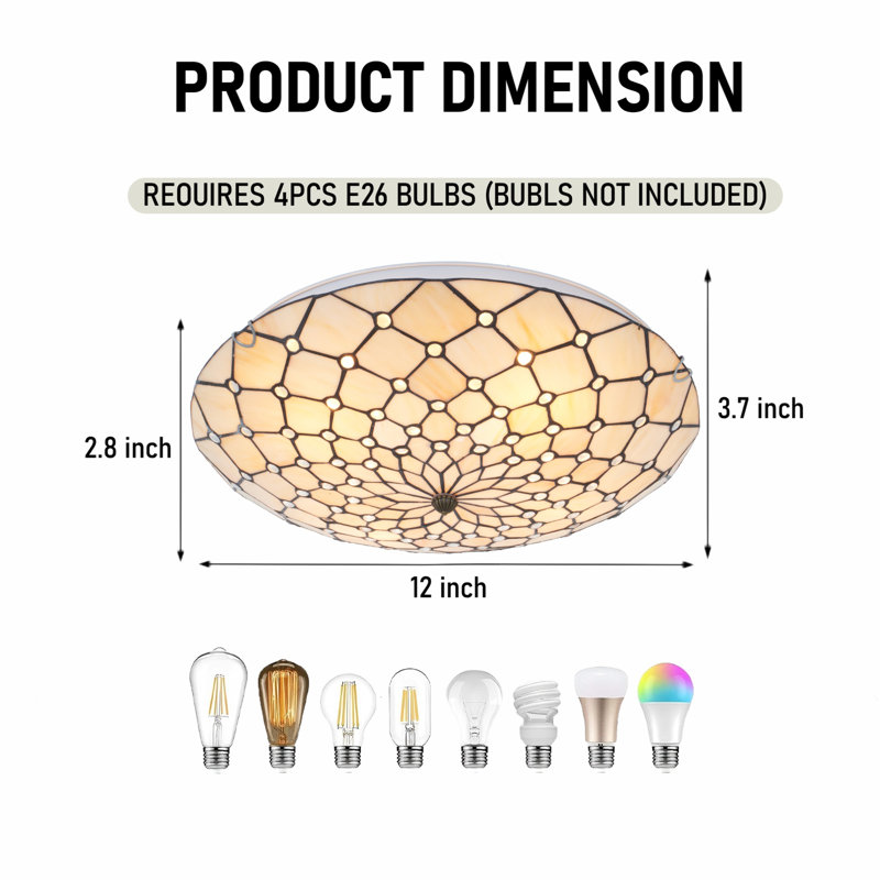 Bead Chain Flower Ceiling Light ( Tiffany-style)