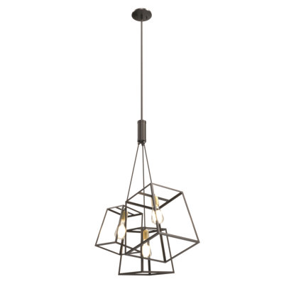 Luminaire suspendu géométrique 3 lumières unique Taryn