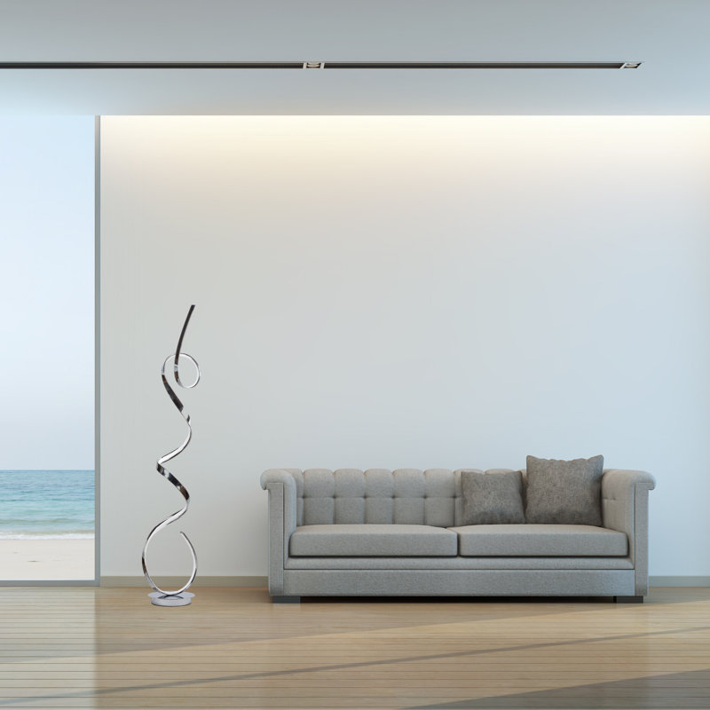Clarkdale 63" Dimmable Novelty Floor Lamp, Chrome, Dimmable