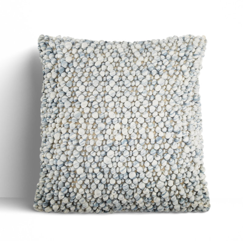 Upson Throw Pillow Cover & Insert, Down, Light Blue