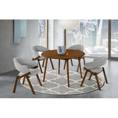 Anthonella 4 - Person Solid Wood Solid Wood Top Four Leg Dining Set