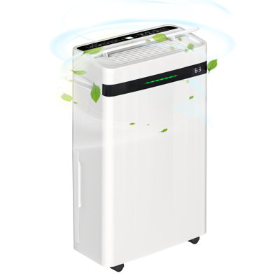 19 Pint Slim Dehumidifier for Home, Touch Control, Dual Drainage, 500 Sq. Ft. Coverage