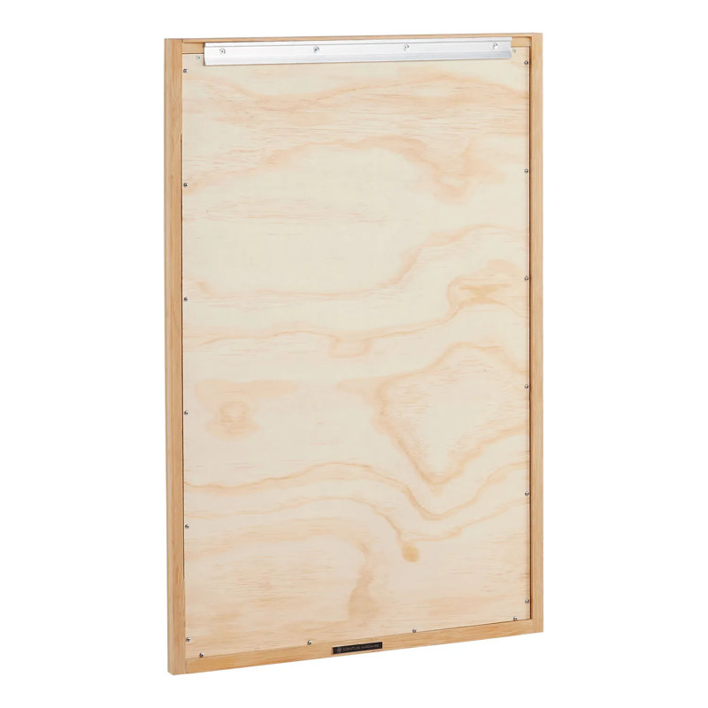 Burfield Bathroom Vanity Mirror, Natural Bamboo, 34" x 34"
