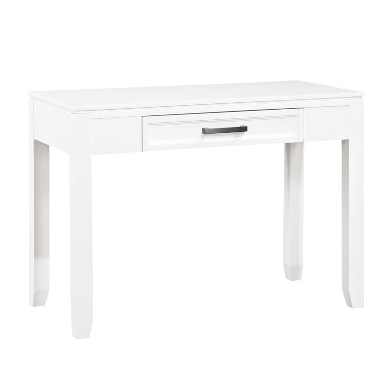 Bureau d'écriture blanc avec tiroir