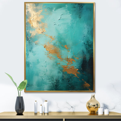 Jaivien turquoise tranquillité VI - paysages abstraits, art mural