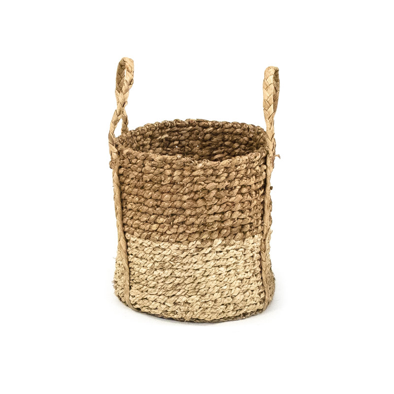 Handmade Seagrass Decorative Basket, 10.5" H x 10.5" W x 10.5" D