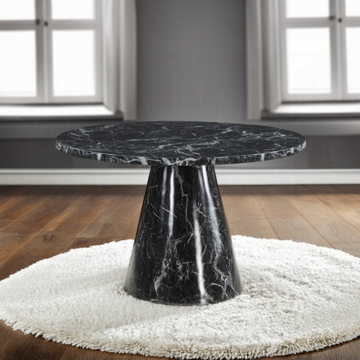 ACME Hollis Dining Table, Engineered Stone Finish