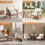 Chaise d'appoint rembourrée en bois massif Mid Century avec coussin et sac de rangement (ensemble de 2)-1665637747