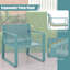 Ensemble de 2 chaises d'extérieur en plastique résistantes aux intempéries-2081547160