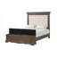 Lit double (matelas non inclus), gris