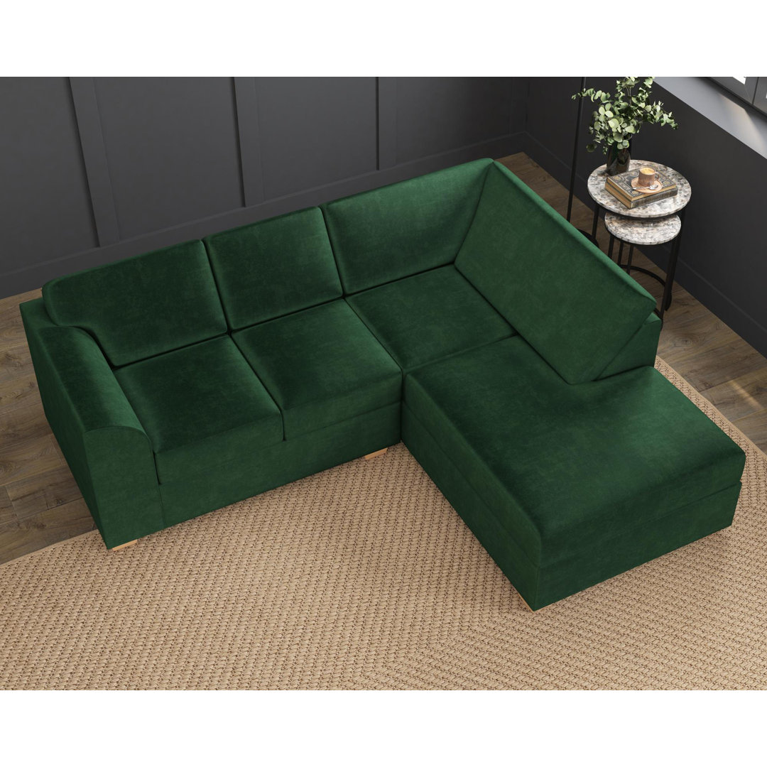 Modo L Shaped Sofa With Corner, Fixed Back