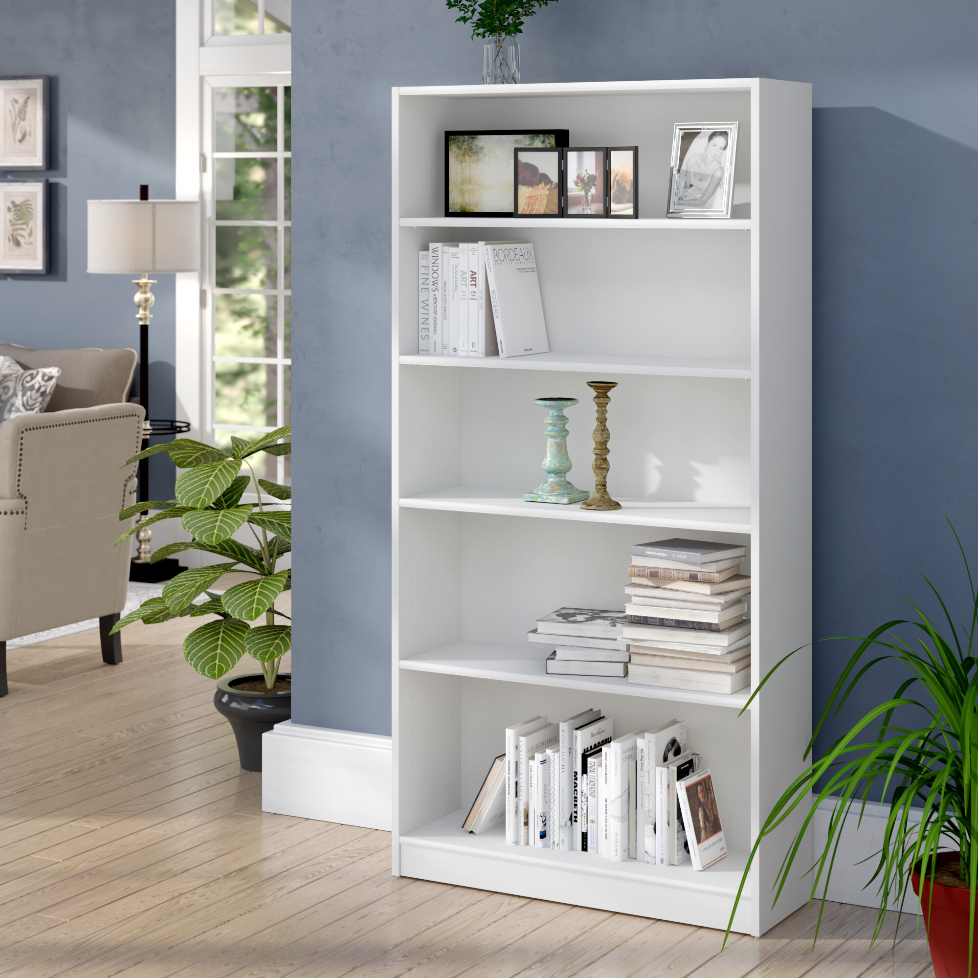 Doyno Standard Bookcase (Set of 2) Red Barrel Studio Color: Pure White