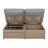 Outdoor Sunbed, Rattan Patio Reclining Chairs with Adjustable Backrest and Seat, Conversational Set-103286289