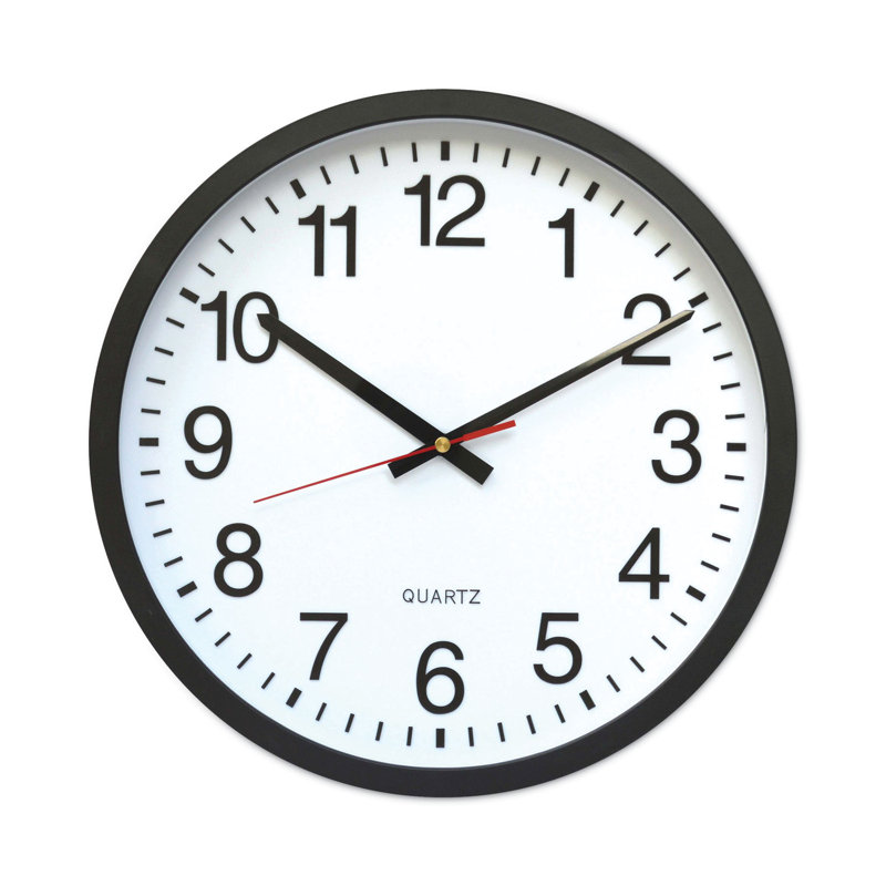 Classic Black and White 12.63" Analog Wall Clock