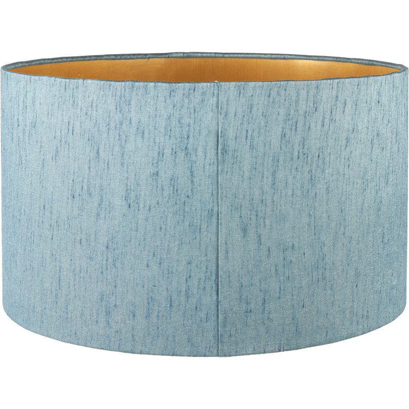 Blended Fabric Drum Lamp Shade ( Uno ), Blue, 25cm H x 45cm W x 45cm D