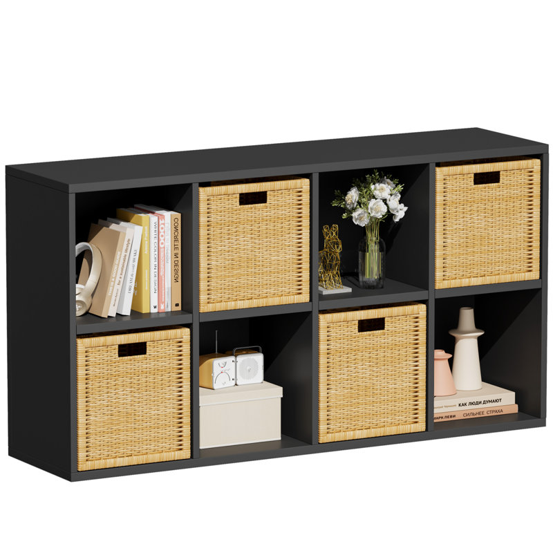 Rangement en bois manufacturé 47,63 po, Noir