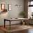 White Rock Slab Dining Table With Four Drawers-110910272