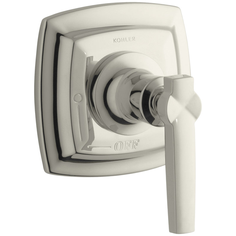 Margaux Valve Trim with Lever Handle for Volume Control Valve, Requires Valve, Nickel poli éclatant