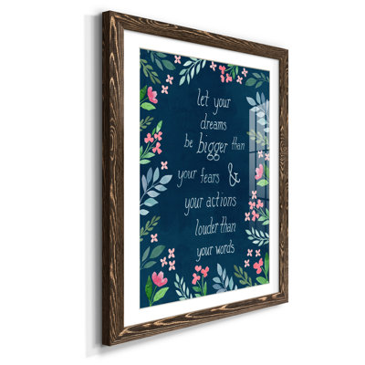 Let Your Dreams Be - Reproduction d'art textuel sur papier encadré