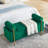 Elegant Upholstered Storage Bench With Cylindrical Arms And Iron Legs For Hallway Living Room Bedroom-1484167353