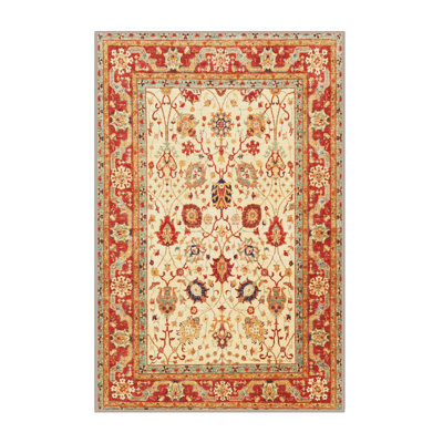 Jaune clair oriental/orange/beige Tapis décoratif