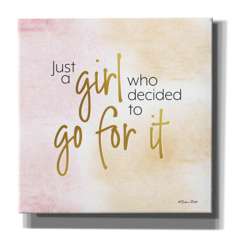 Mercer41 'Go For It' By Susan Ball, Giclee Canvas Wall Art, 18"X18", 12" W x 12" H
