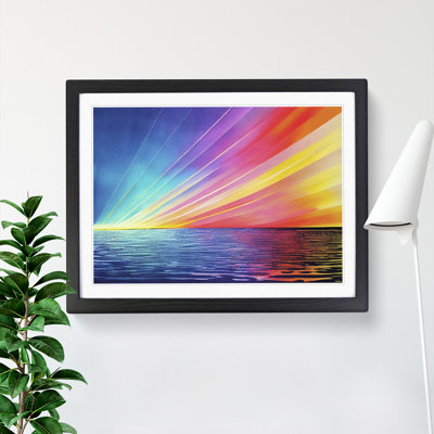 XH1022-7316X Rainbow Over The Ocean - Single Picture Frame Print